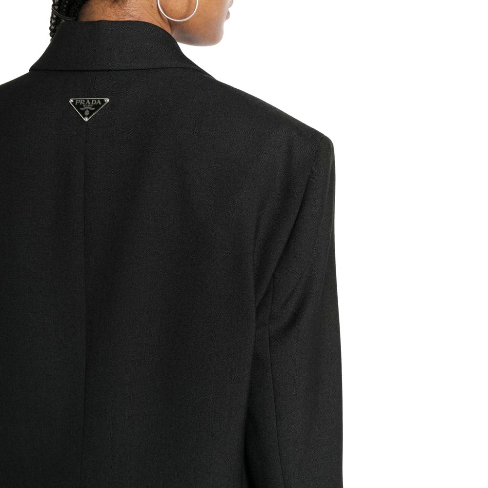 Prada 100% Virgin wool blazer in black — view 4