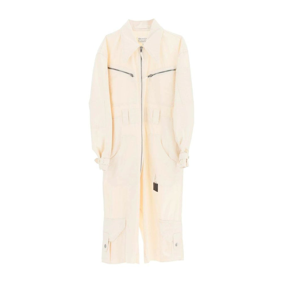 Maison Margiela 100% cotton coat in white