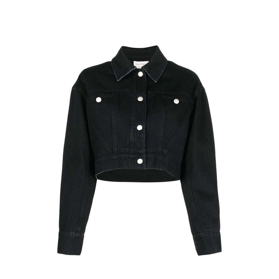 Alexander McQueen 100% cotton jacket in black