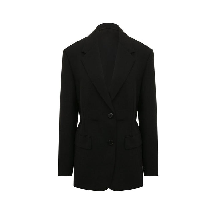 Prada 100% Fleece Wool blazer in black