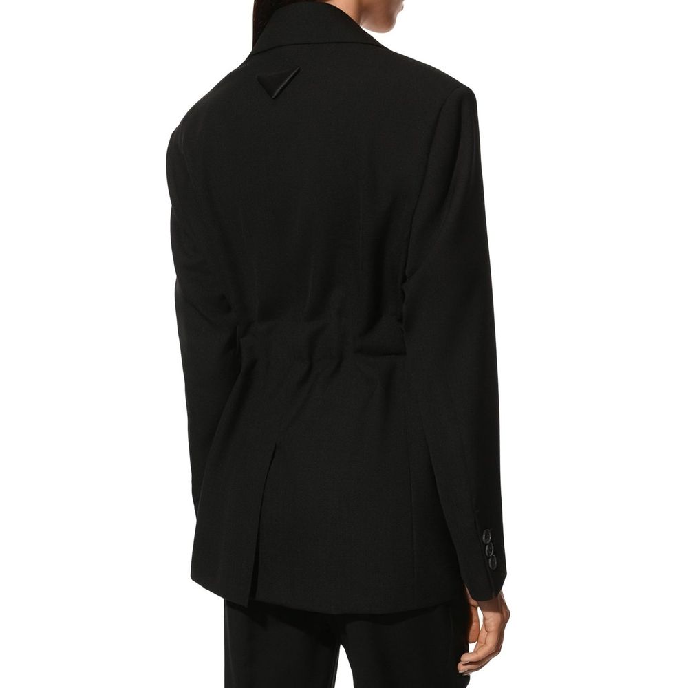 Prada 100% Fleece Wool blazer in black — view 3