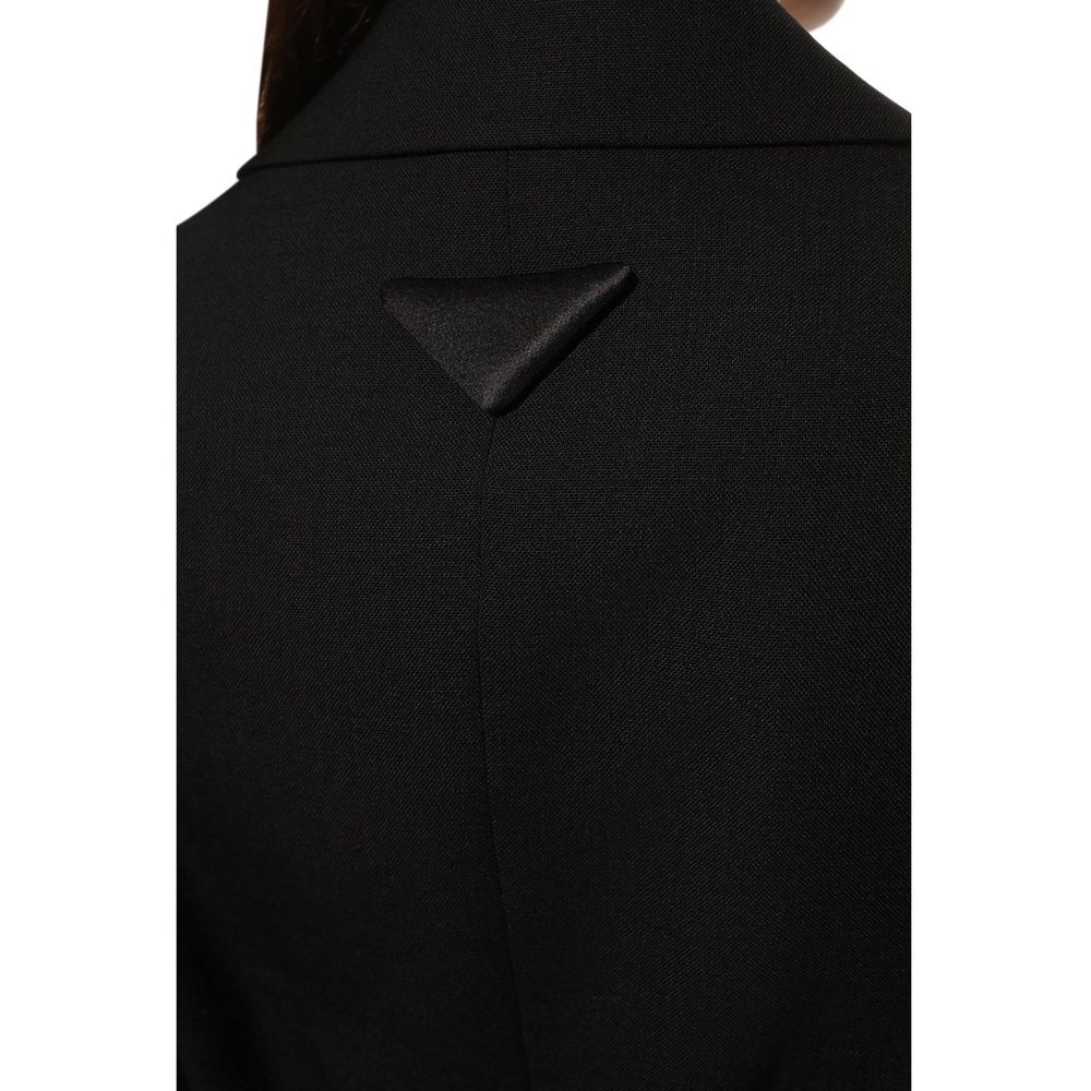 Prada 100% Fleece Wool blazer in black — view 4