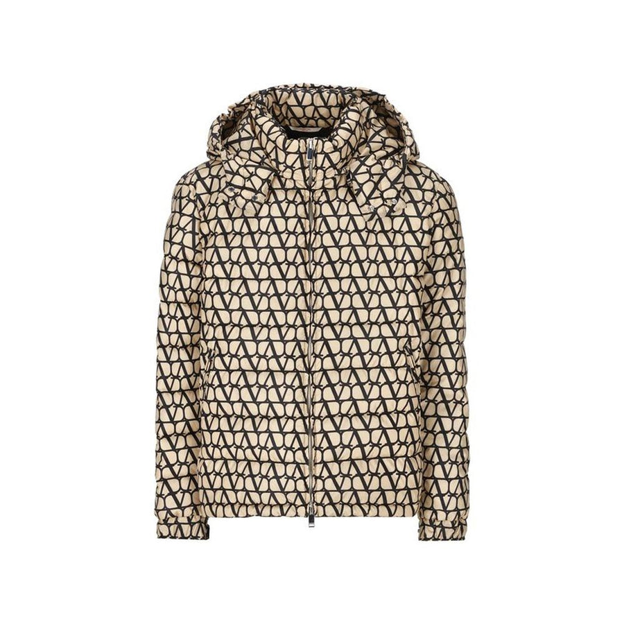 Valentino Garavani 100% Polyamide; Padding: 80% down down jacket in beige