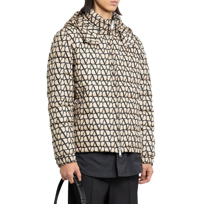 Valentino Garavani 100% Polyamide; Padding: 80% down down jacket in beige — view 2