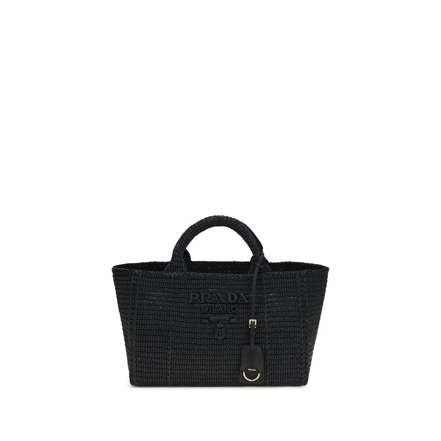 Prada 100% Viscose tote bag in black
