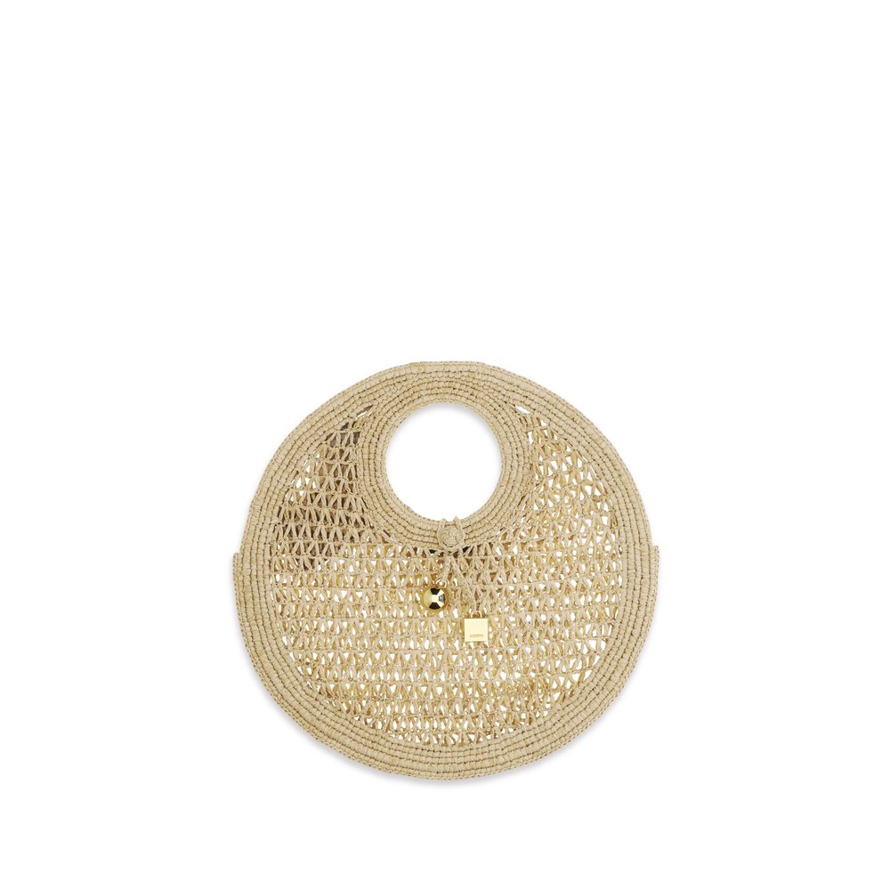 Beige Raffia Handbag Bag