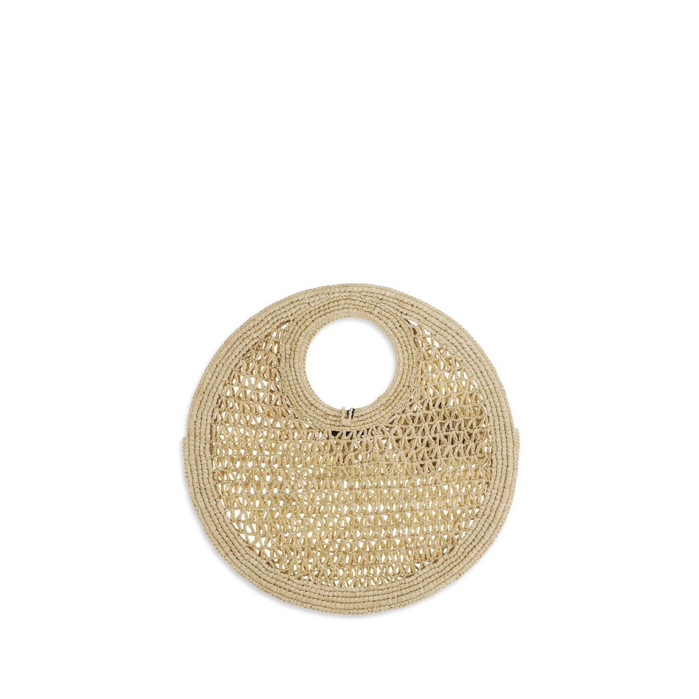 Beige Raffia Handbag Bag