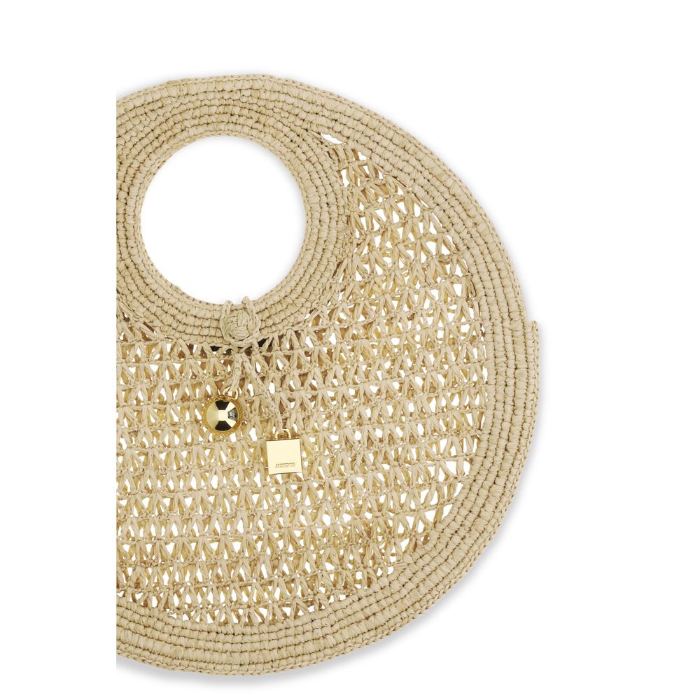Beige Raffia Handbag Bag