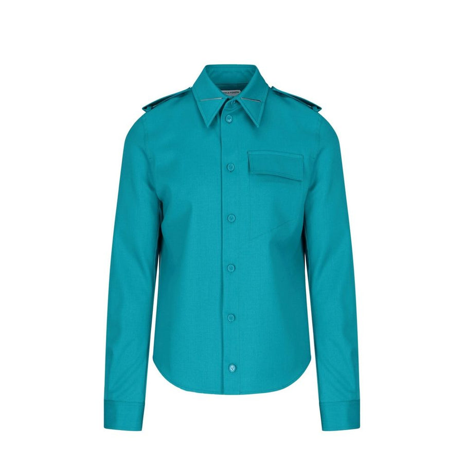 Bottega Veneta 98% Wool shirt in green