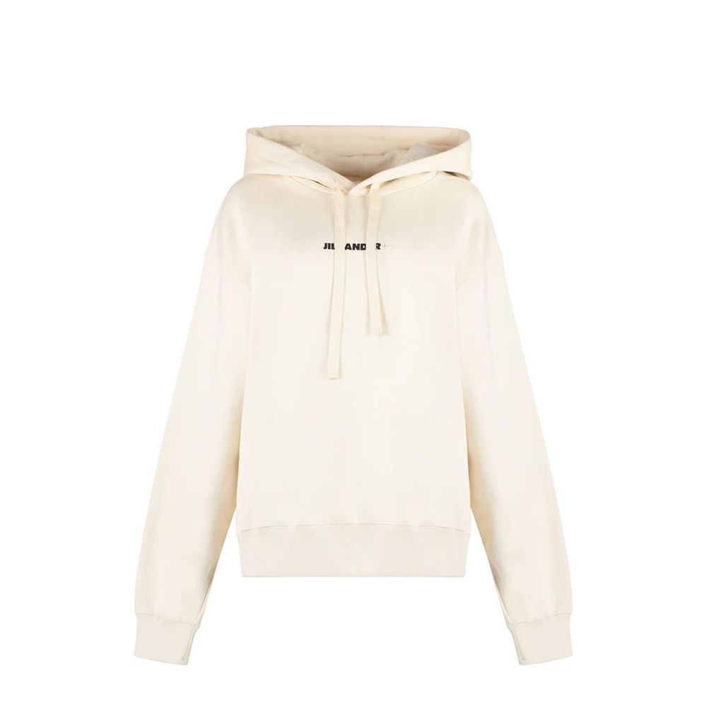 Jil Sander 100% Cotton hoodie in white