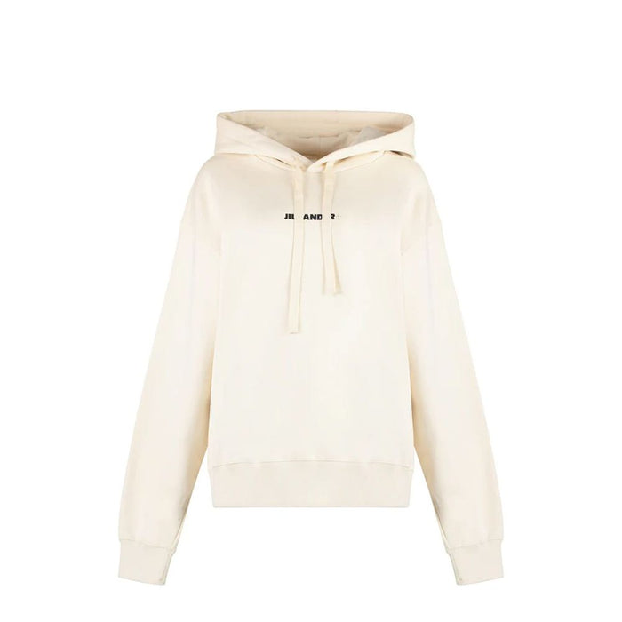 Jil Sander 100% Cotton hoodie in white