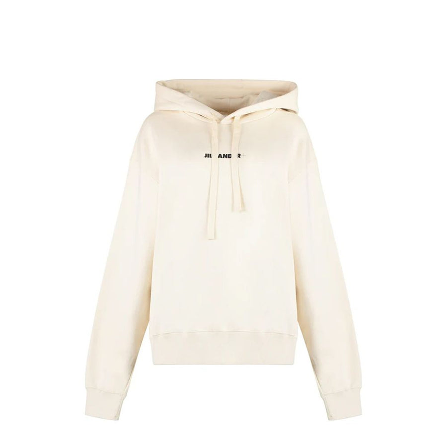Jil Sander 100% Cotton hoodie in white