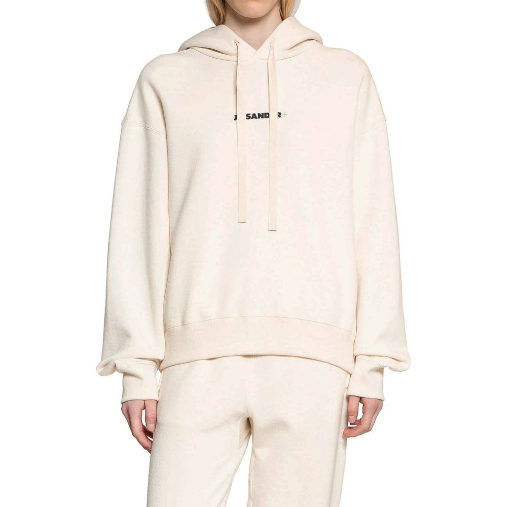 Jil Sander 100% Cotton hoodie in white — view 2