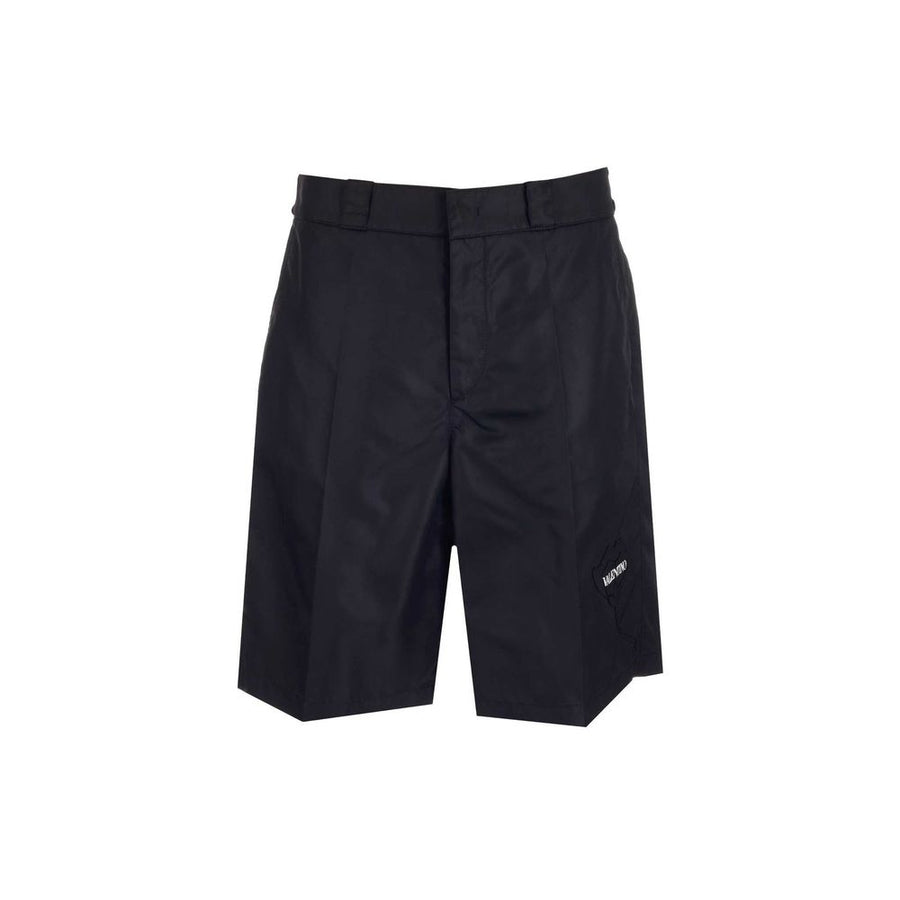 Valentino 100% Nylon bermuda shorts in black