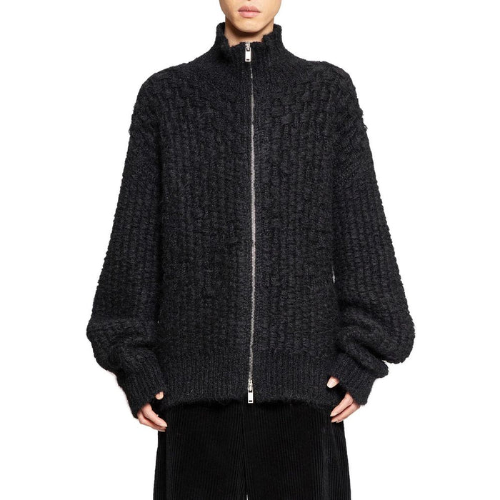 Jil Sander 43% Alpaca cardigan in black — view 2
