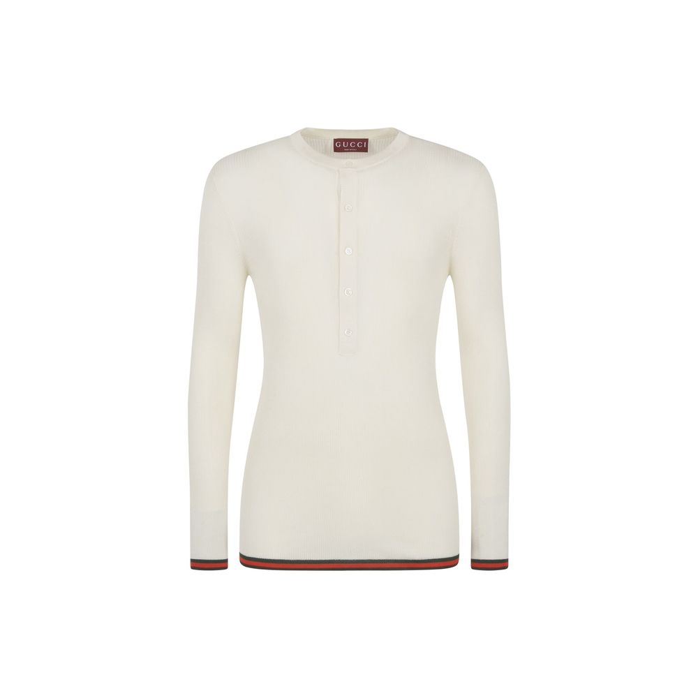 Gucci 100% Silk shirt in white