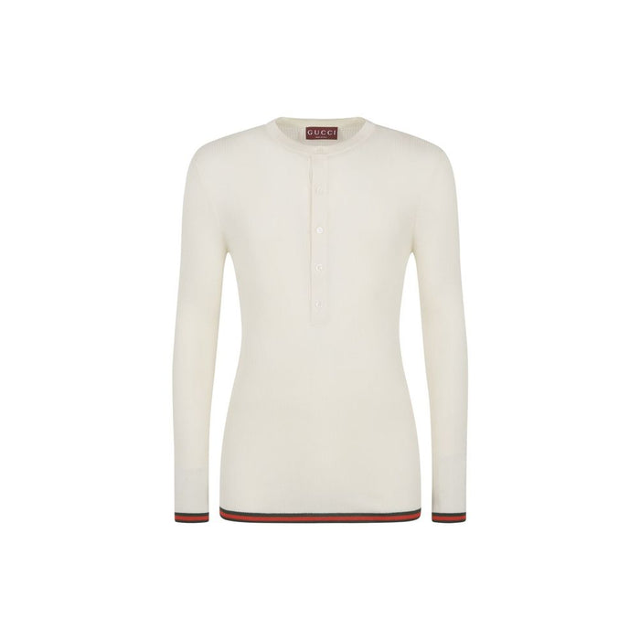 Gucci 100% Silk shirt in white