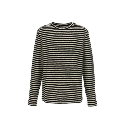 Jil Sander Striped Wool Shirt — Black