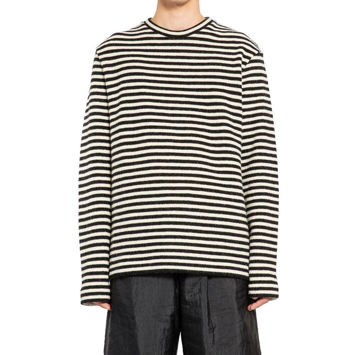 Jil Sander 100% Wool shirt in black — view 2