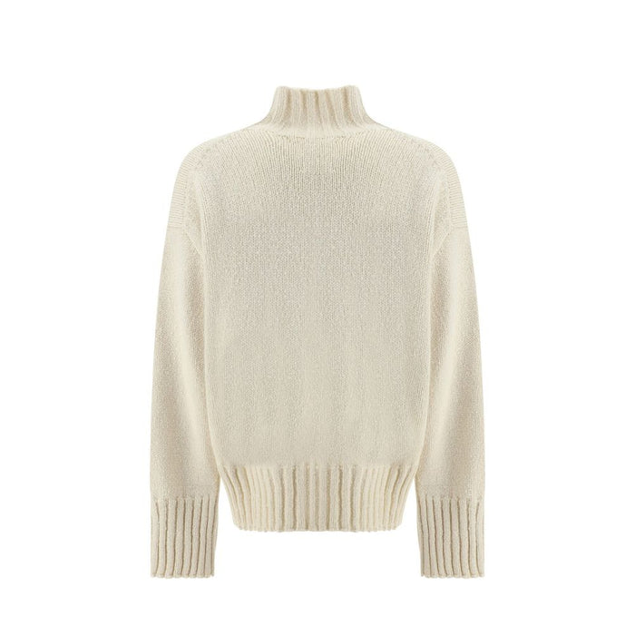 Jil Sander 25% Silk 75% Wool sweater in white — view 2