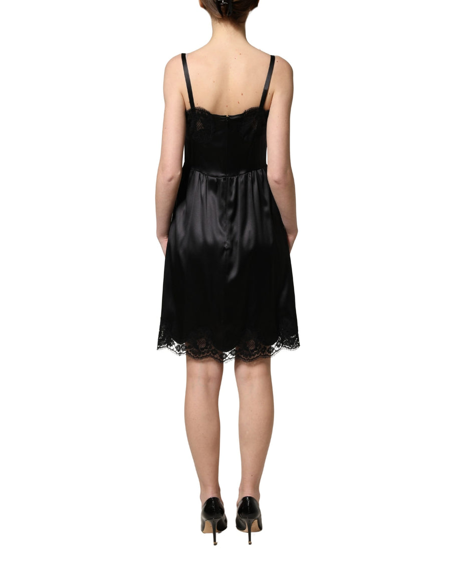 Dolce & Gabbana 67% Silk mini dress in black