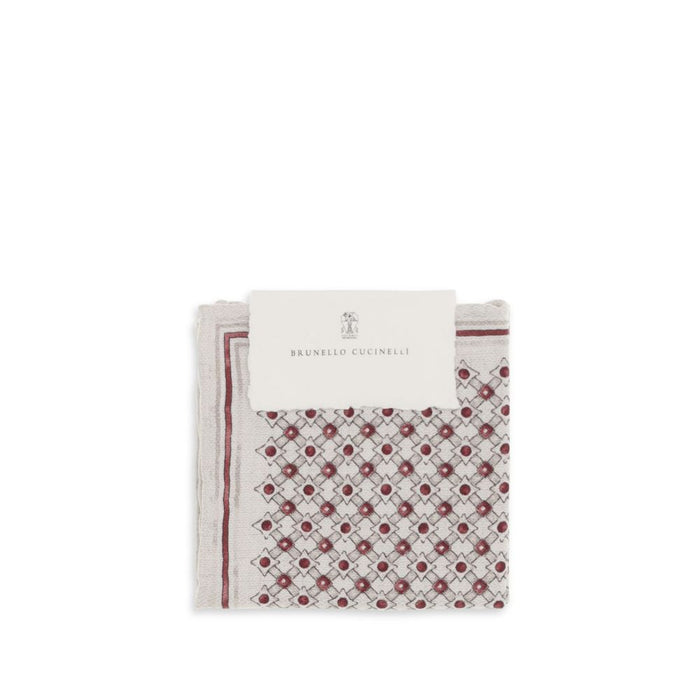 Brunello Cucinelli 100% Silk pocket square in multicolor