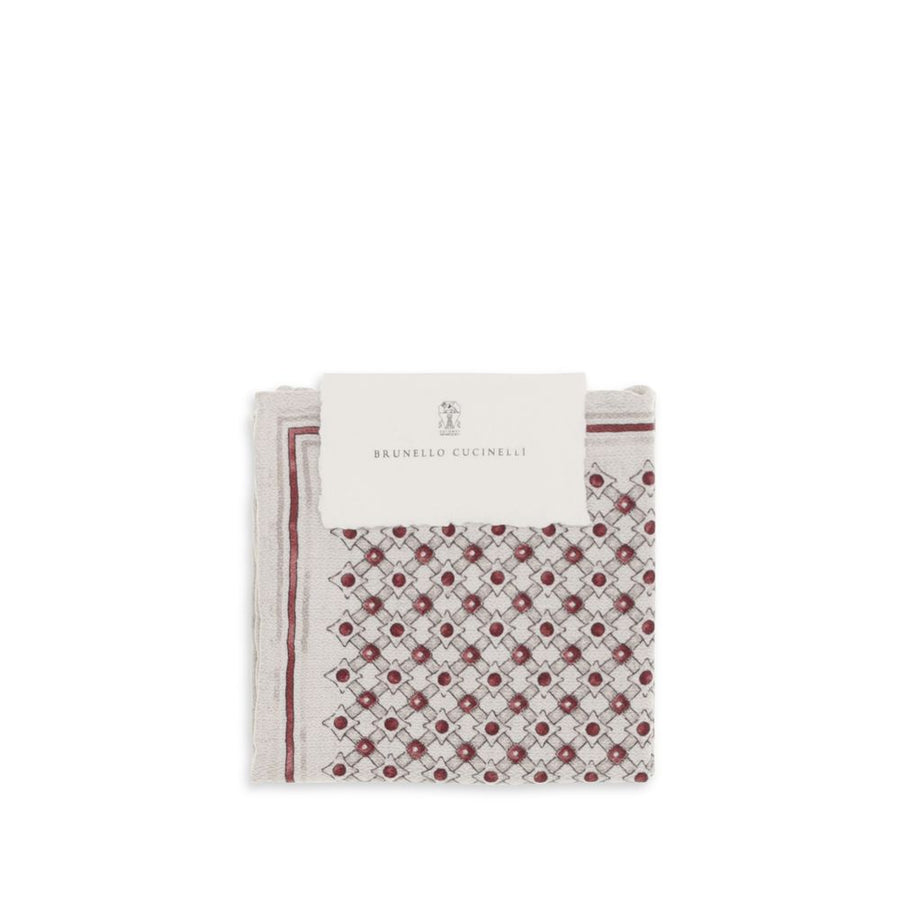 Brunello Cucinelli 100% Silk pocket square in multicolor