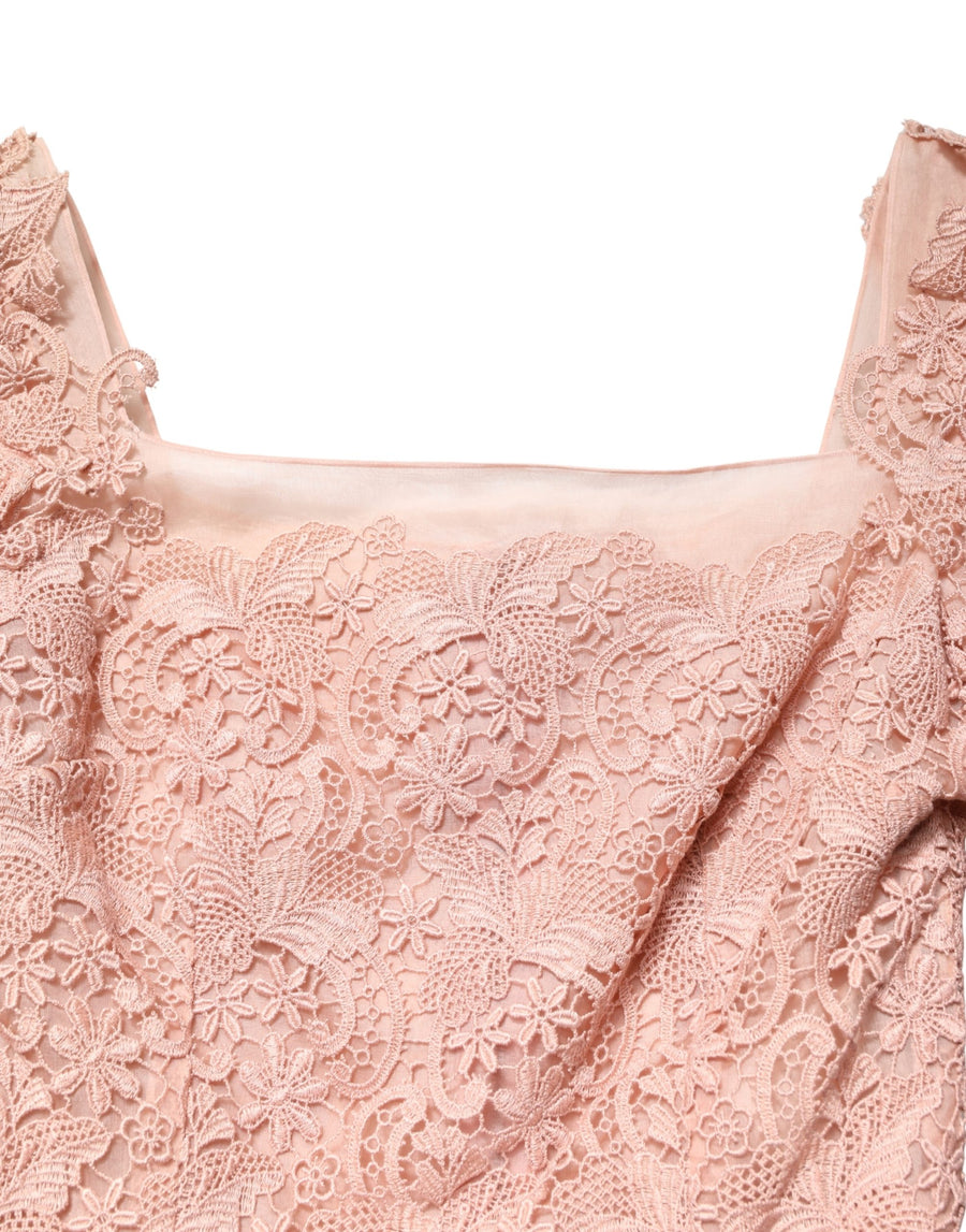 Dolce & Gabbana 90% Cotton evening gown in pink