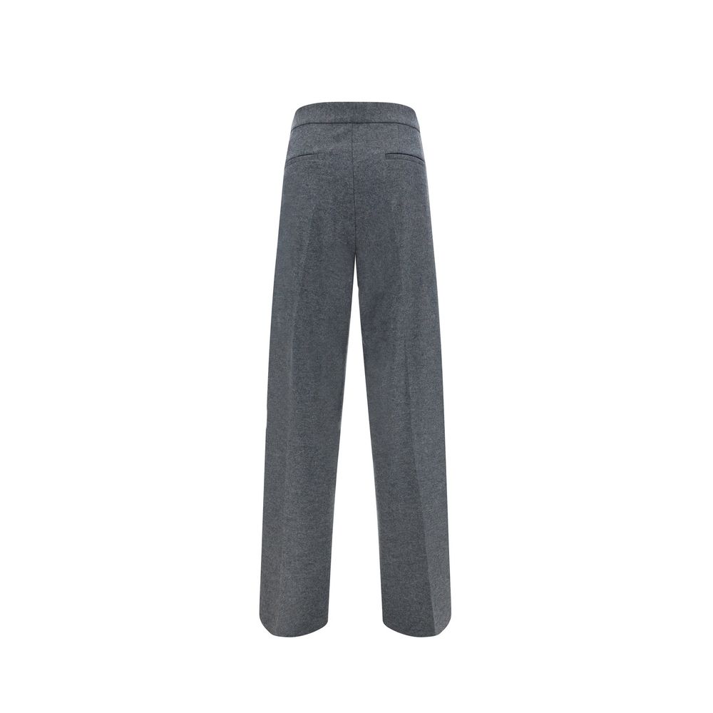 Jil Sander 100% Wool trousers in gray — view 3