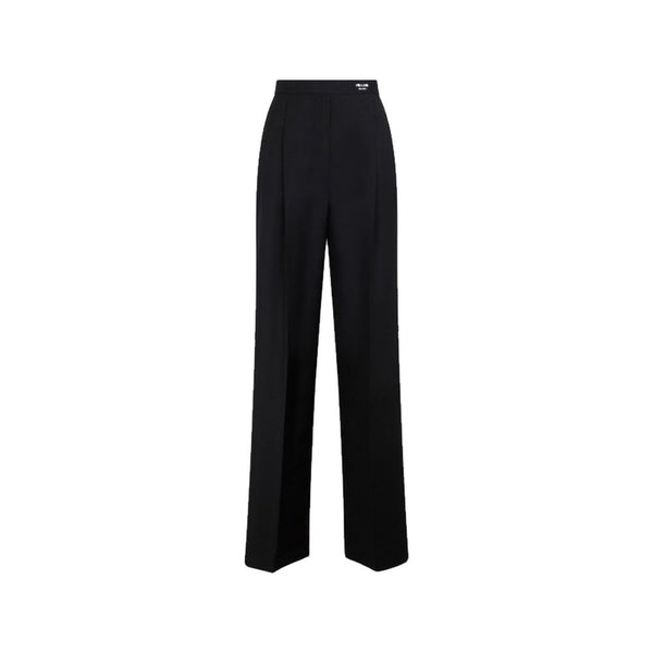 Prada 60% Mohair trousers in black