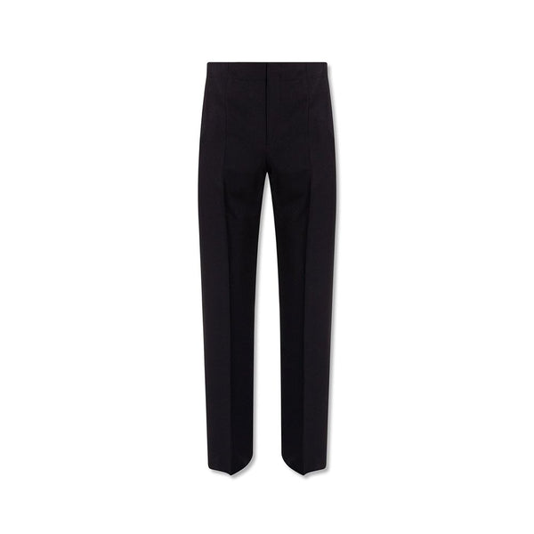 Ferragamo 72% cotton trousers in black