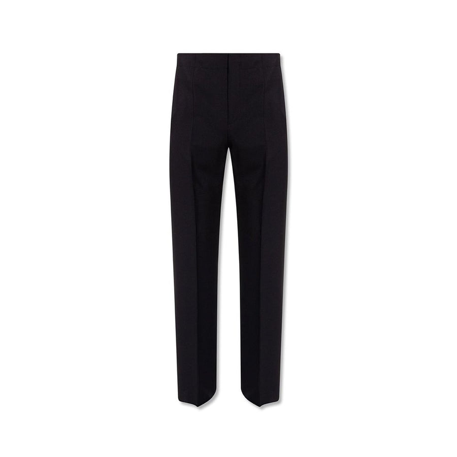 Ferragamo 72% cotton trousers in black