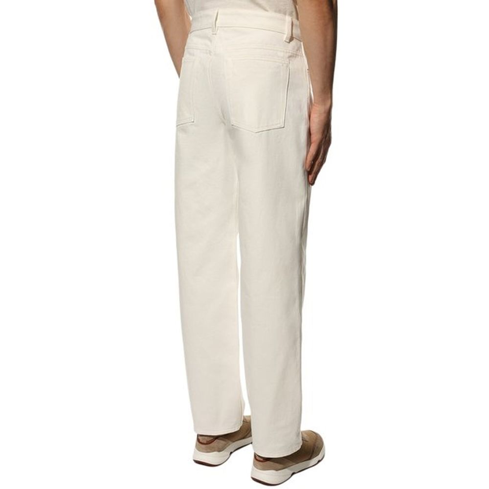 Jil Sander 100% Cotton jeans in white — view 3