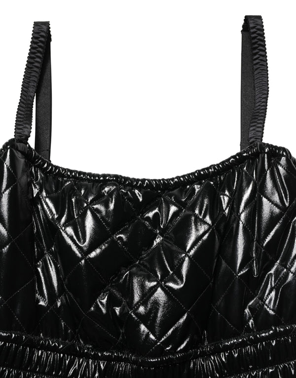 Dolce & Gabbana 95% Nylon romper dress in black