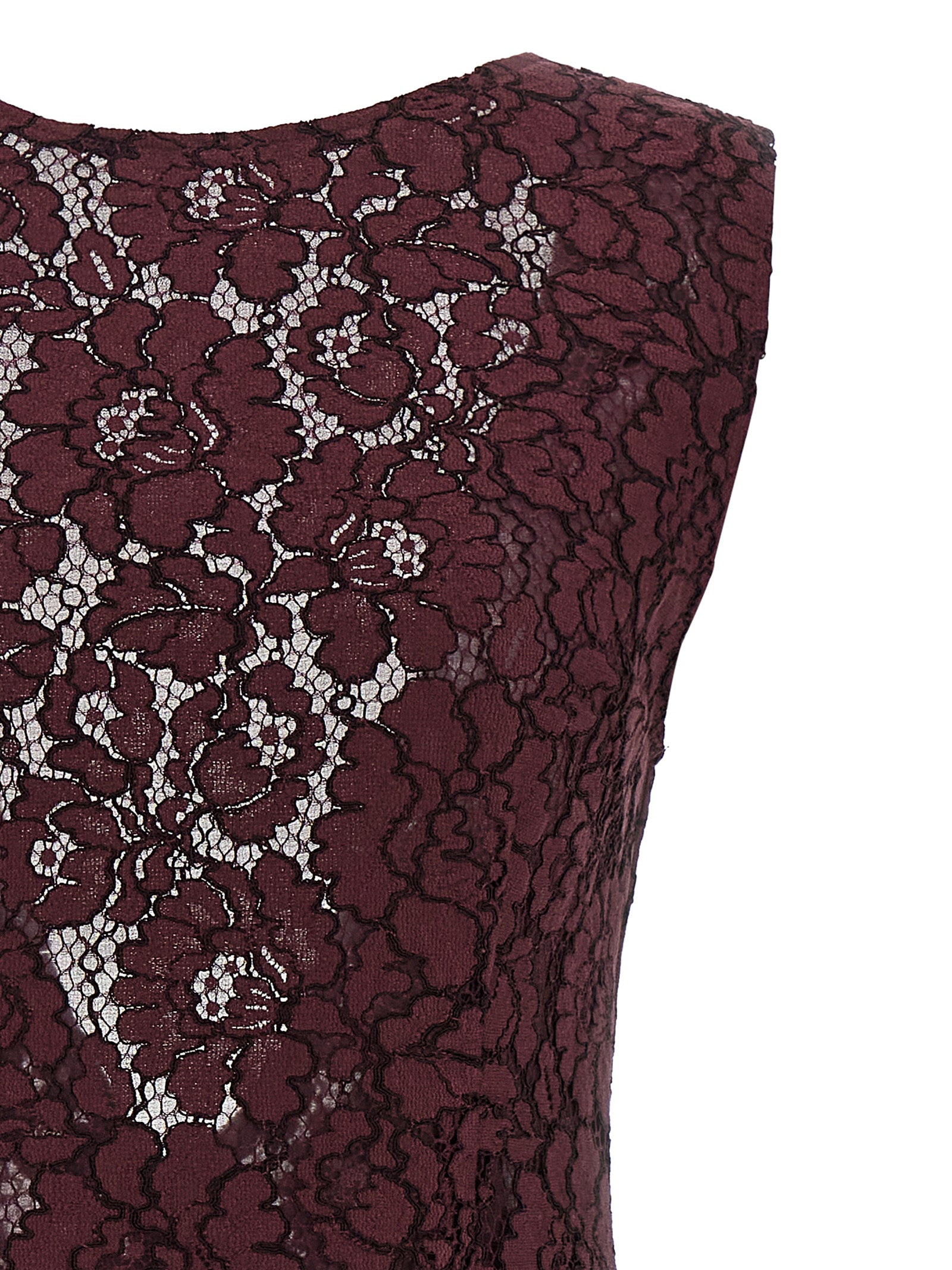 Drupa dress Bordeaux Cotton Polyamide Viscose