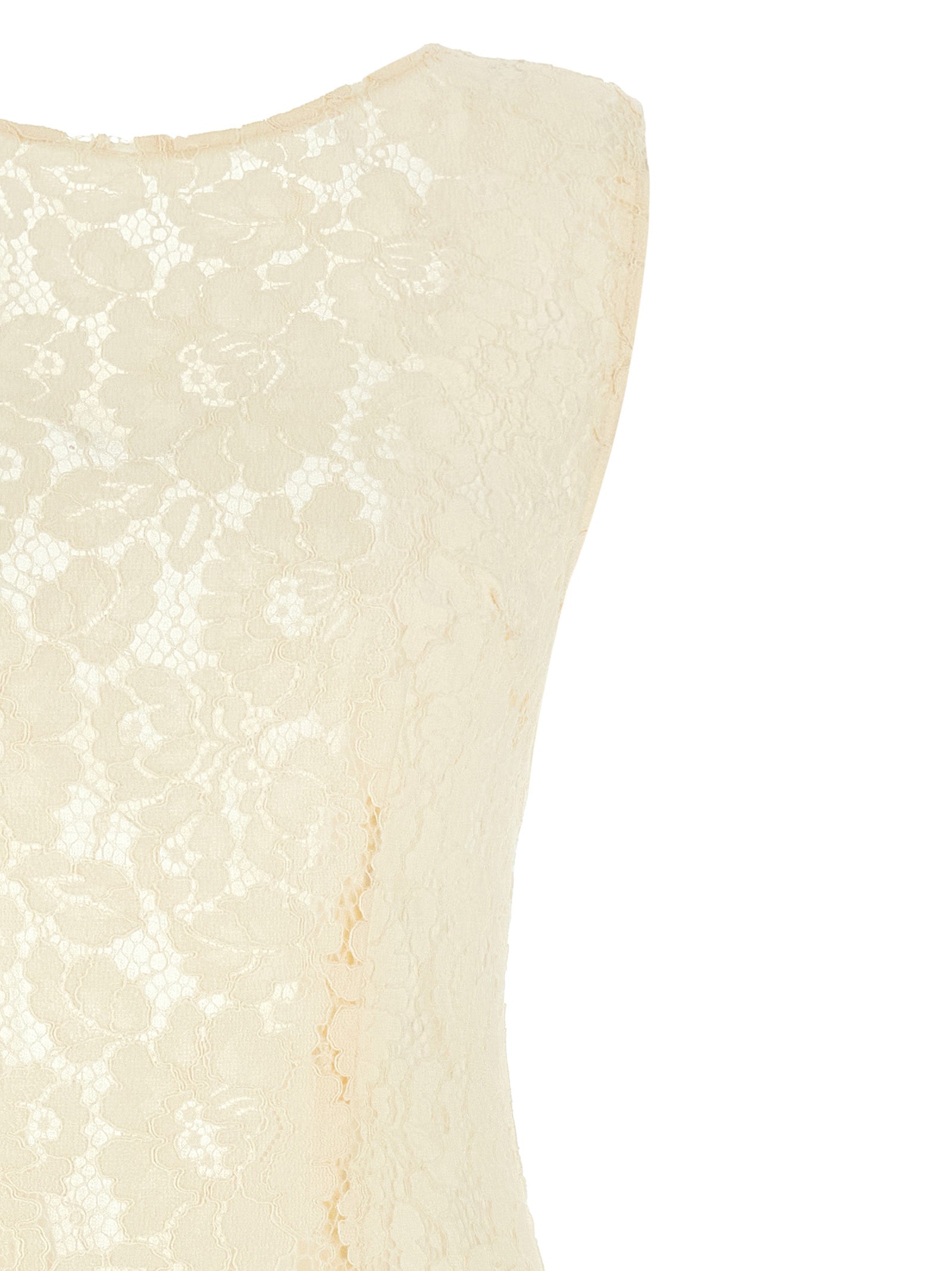Drupa dress White Cotton Polyamide Viscose
