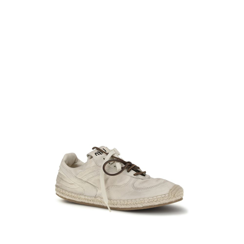 Miu Miu 100% Cotton sneaker in beige — view 2