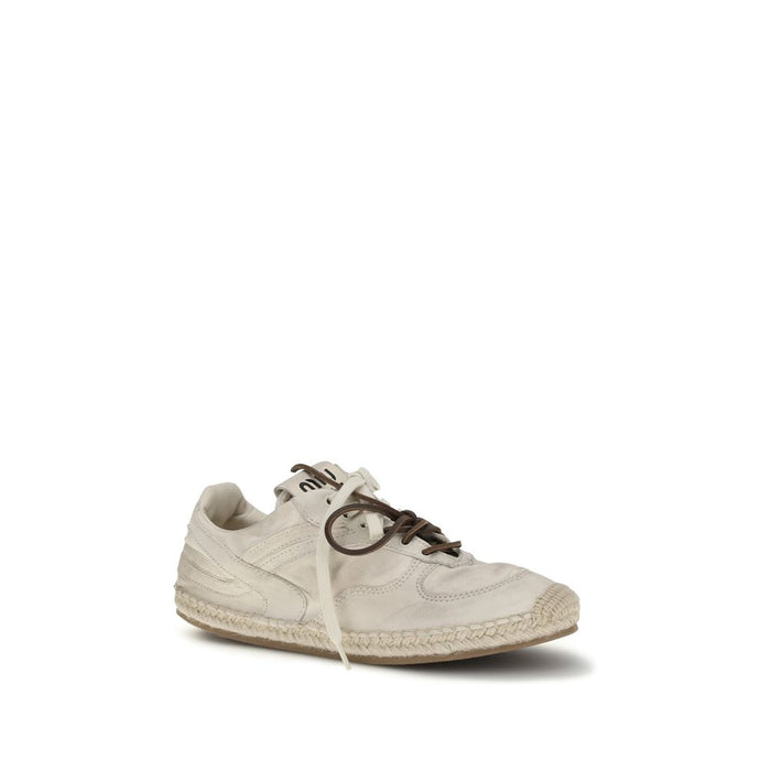 Miu Miu 100% Cotton sneaker in beige — view 2