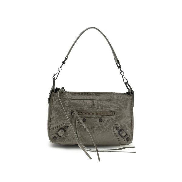 Balenciaga 100% Lamb Ovis Aries shoulder bag in gray