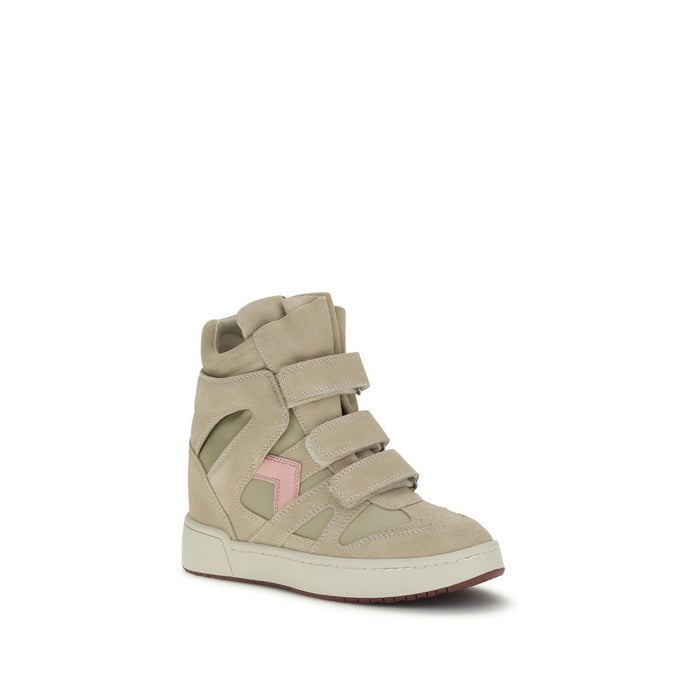 Isabel Marant UPPER 100% Calf Leather Bos Taurus sneaker in beige — view 2