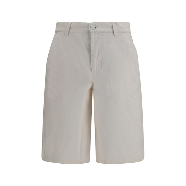AMI Paris 100% Cotton bermuda shorts in white