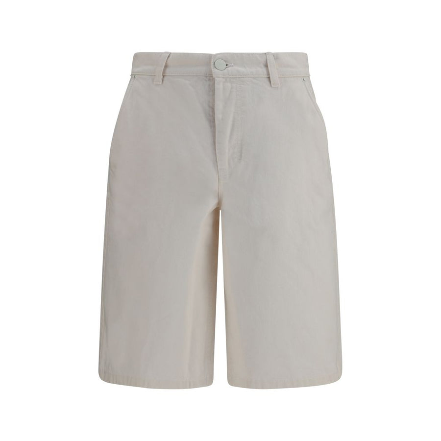 AMI Paris 100% Cotton bermuda shorts in white