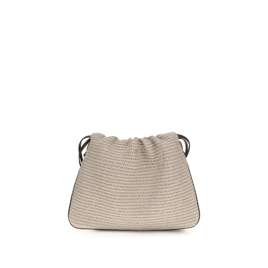 Brunello Cucinelli 55% Cotton shoulder bag in beige