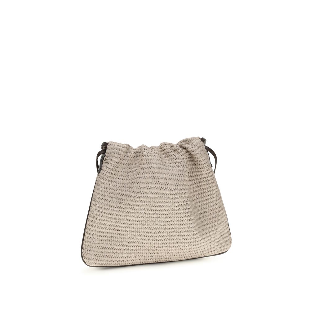 Beige Cotton Handbag Bag