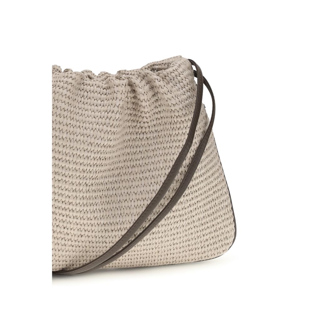 Beige Cotton Handbag Bag