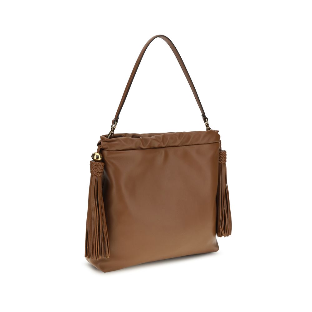 Brown Lamb Ovis Aries Shoulder Bag