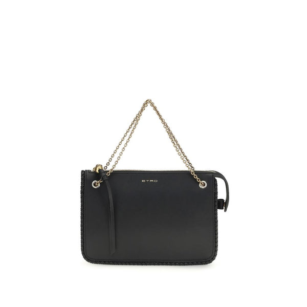 Etro 100% Calf Leather Bos Taurus clutch in black