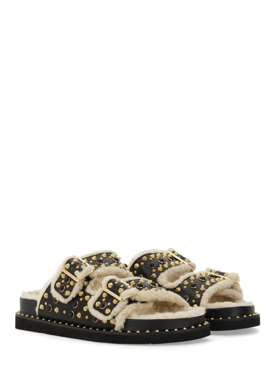 Calf Leather Black Sandal Utah Bis
