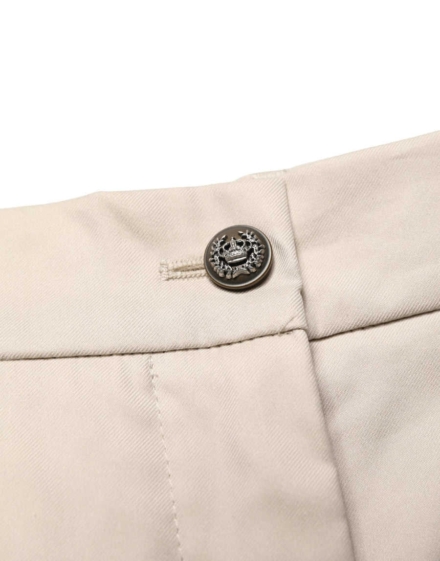 Dolce & Gabbana 65% Cotton trousers in beige