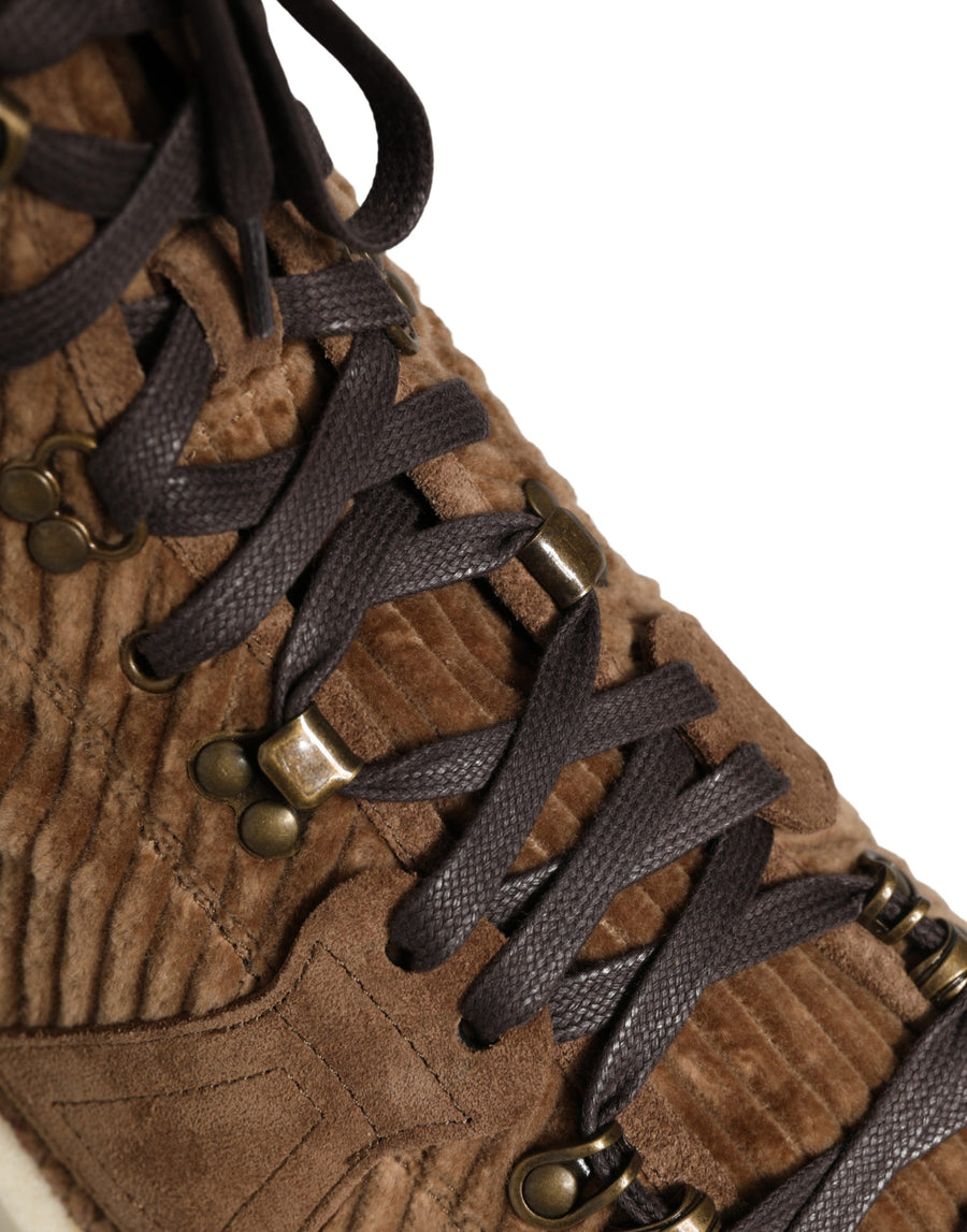Dolce & Gabbana 60% Cotton 40% Calf Leather boot in brown